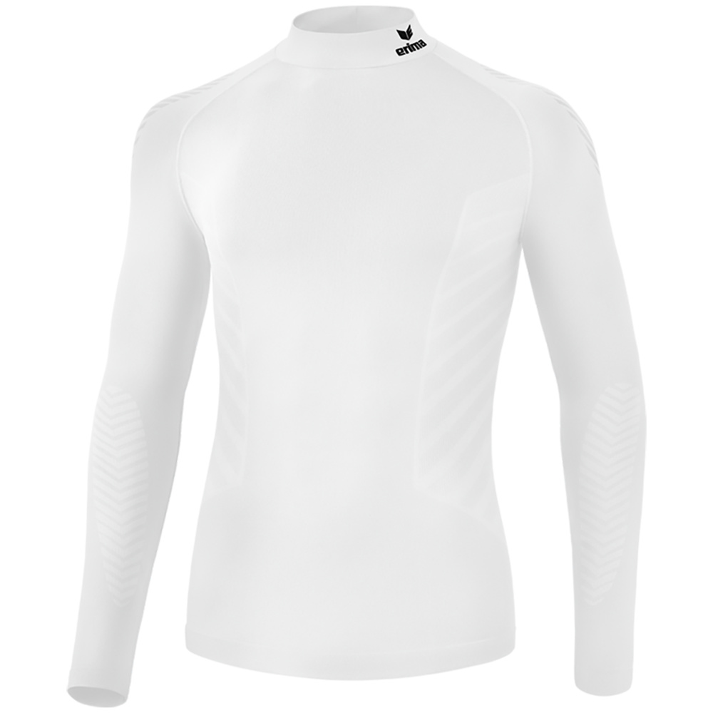 CAMISETA TÉRMIICA ERIMA ATHLETIC DE MANGA LARGA Y CUELLO ALTO, BLANCA UNISEX. S M L XL 2XL 