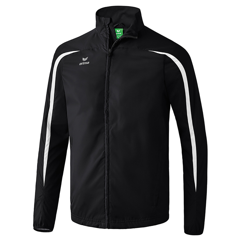 CHAQUETA RUNNING ERIMA ATHLETICS, NEGRA-BLANCA NIÑO. 128 140 152 164 