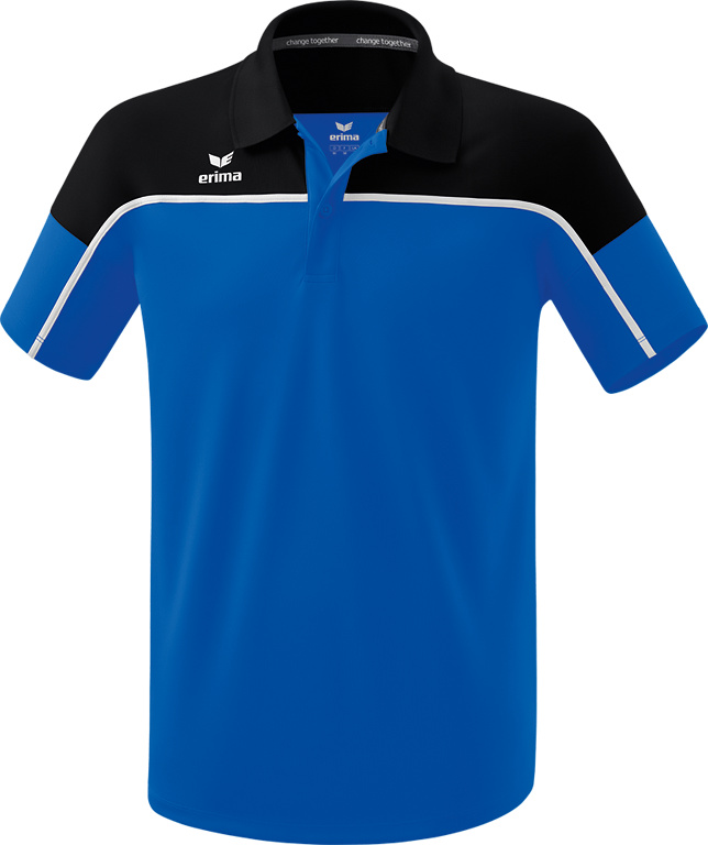 POLO ERIMA CHANGE, ROYAL-NEGRO-BLANCO HOMBRE. S M L XL 2XL 3XL 