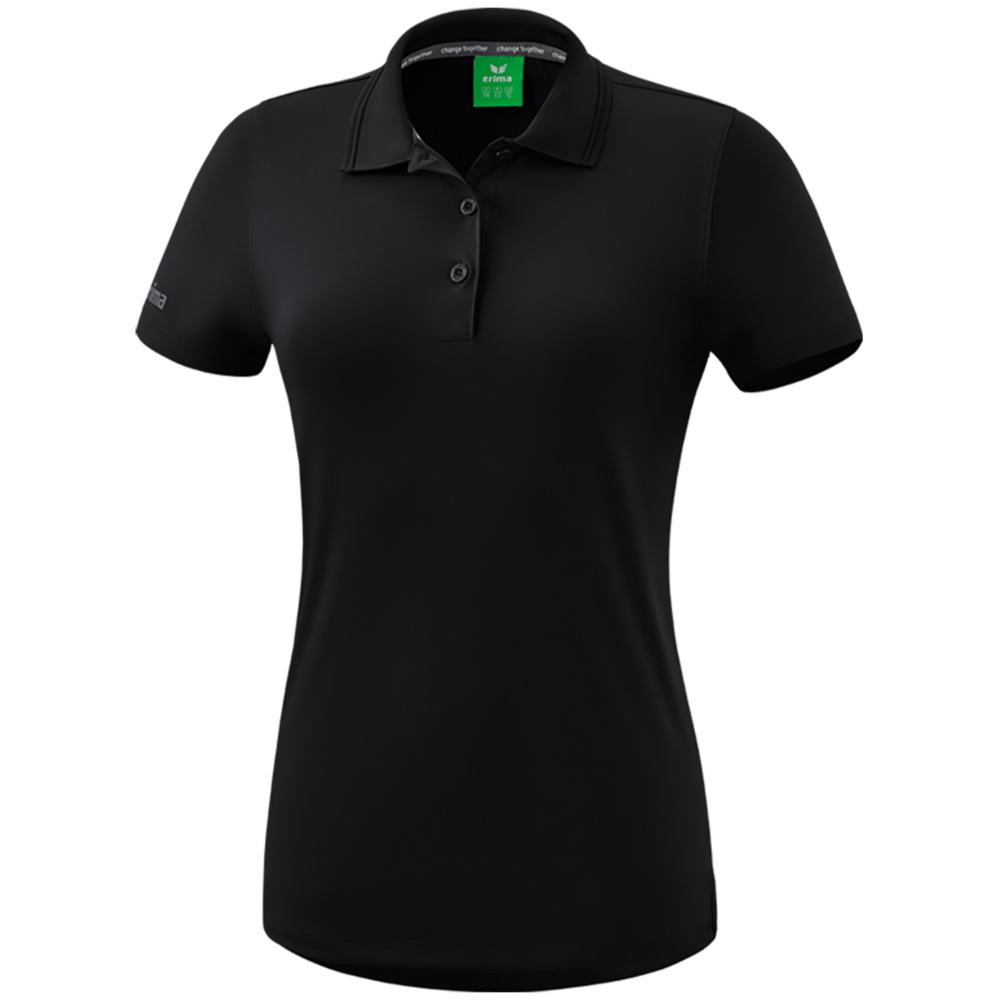 POLO FUNCIONAL ERIMA, NEGRO MUJER. 34 36 38 40 42 44 