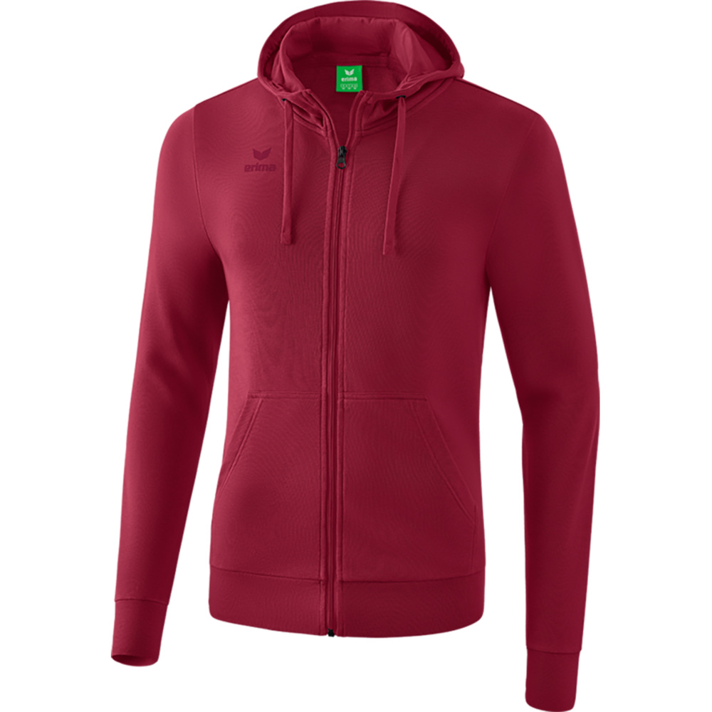 CHAQUETA-SUDADERA CON CAPUCHA ERIMA, BURDEOS HOMBRE. S M L XL 2XL 3XL 