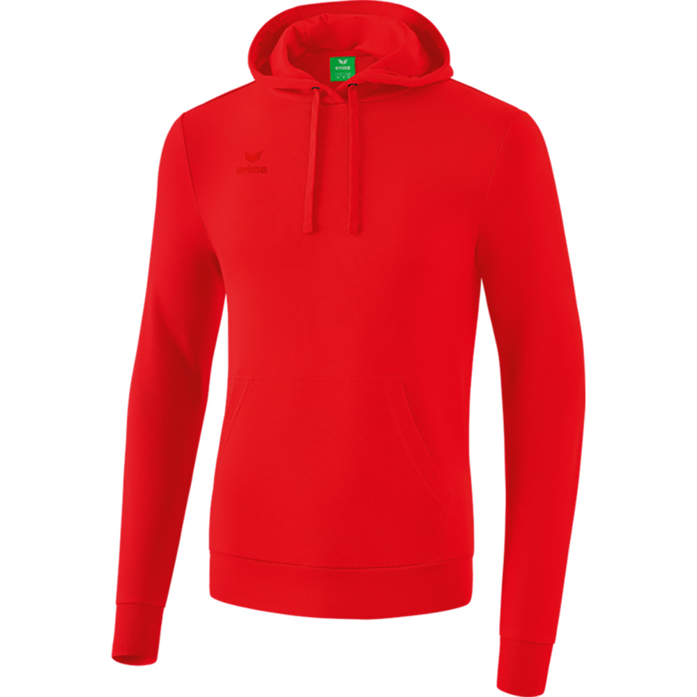 SUDADERA CON CAPUCHA ERIMA, ROJA HOMBRE. S M L XL 2XL 3XL 