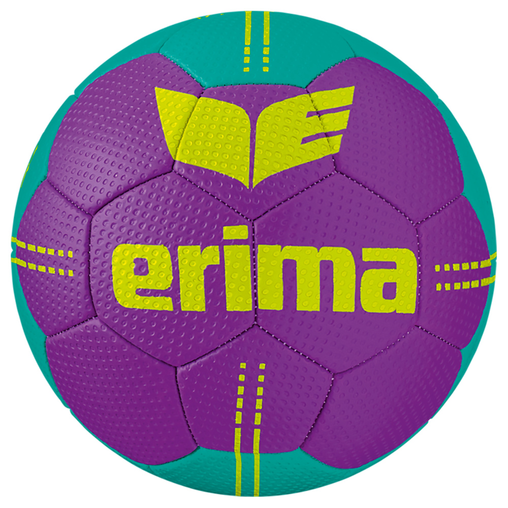 BALÓN DE BALONMANO ERIMA PURE GRIP JUNIOR, PÚRPURA-COLUMBIA. TALLA 0 