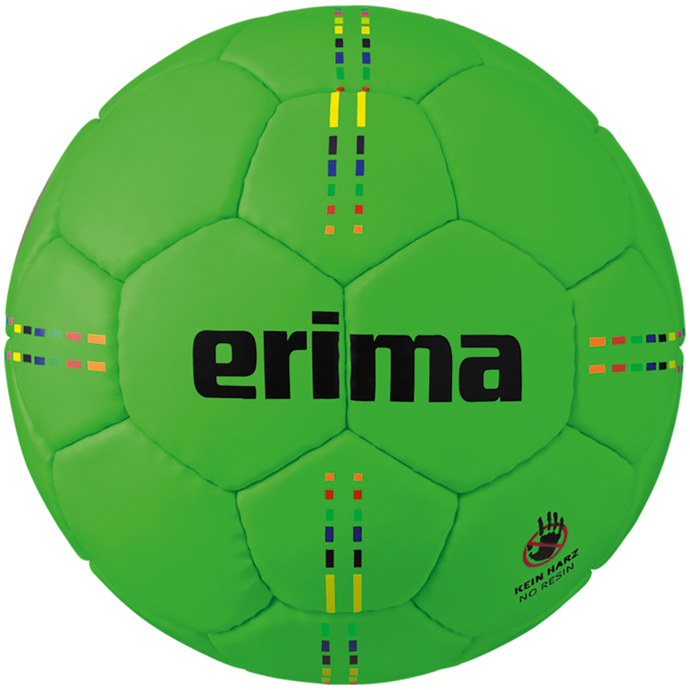 BALÓN BALONMANO ERIMA PURE GRIP N. 5 VERDE (SIN RESINA). TALLA 2 SIZE 3 