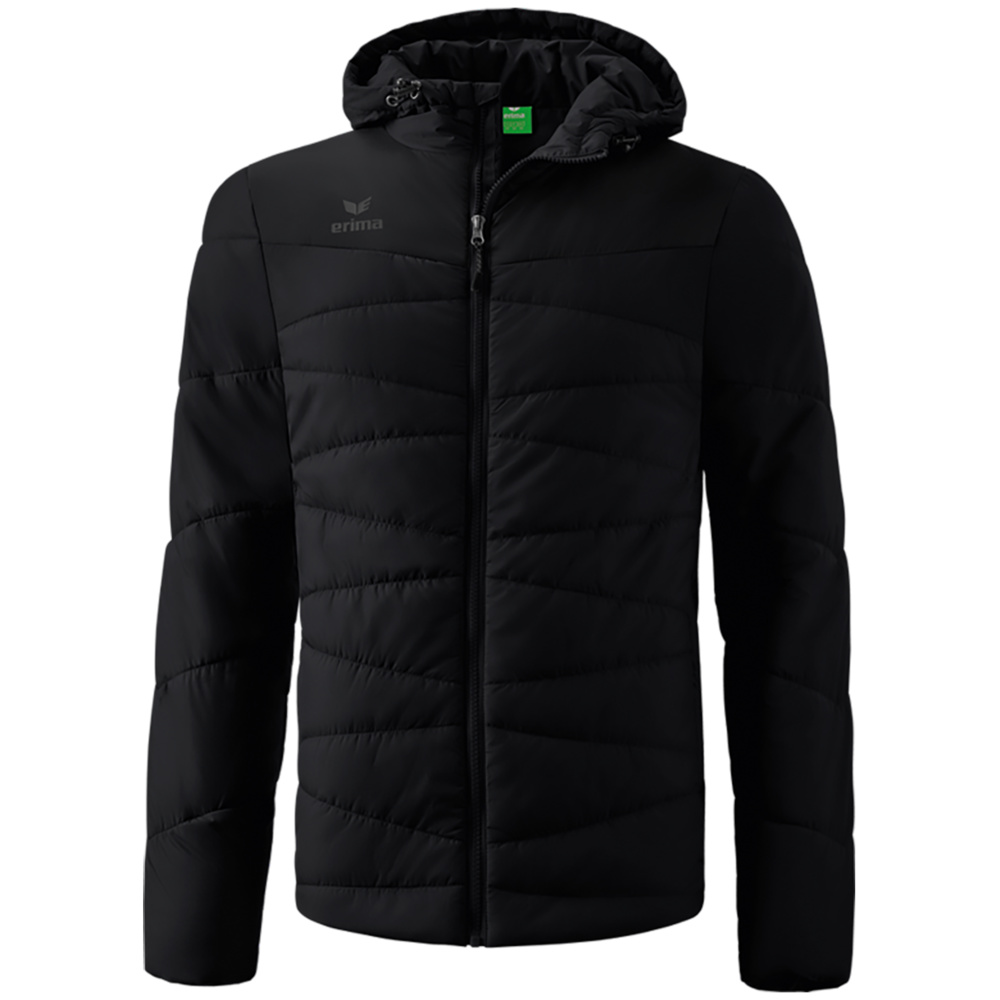 CHAQUETA ACOLCHADA ERIMA QUILTED JACKET, NEGRA HOMBRE. S M L XL 2XL 3XL 