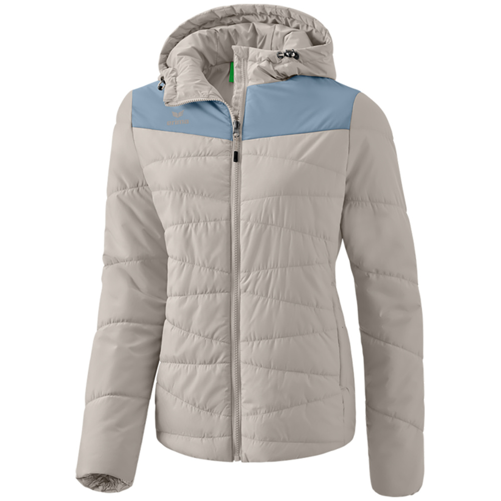 CHAQUETA ACOLCHADA ERIMA QUILTED JACKET, GRIS-DENIM MUJER. 2XL 3XL L M S XL XL 