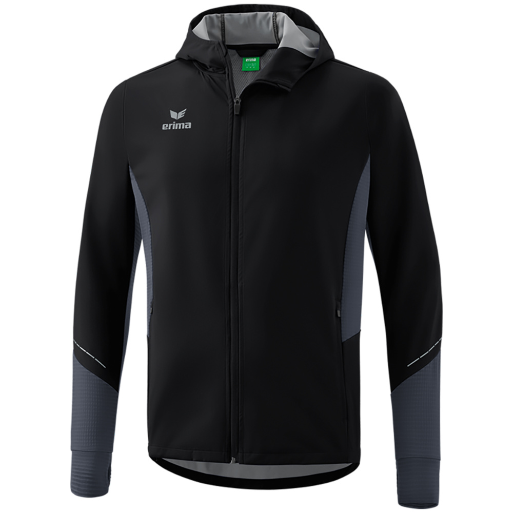 CHAQUETA ERIMA RACING RUNNING, NEGRA HOMBRE. S M L XL 2XL 3XL 