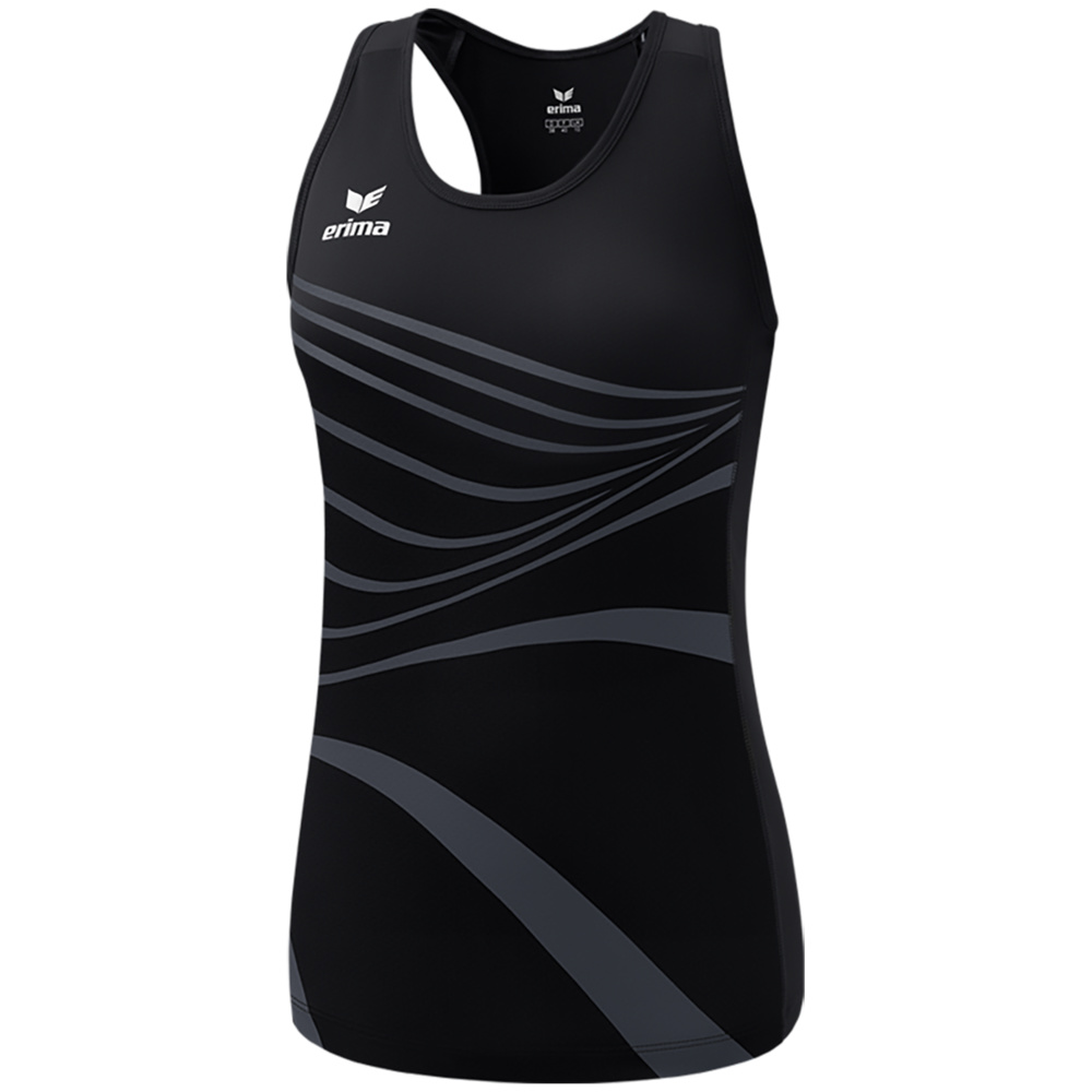 CAMISETA SIN MANGAS ERIMA RACING SINGLET, NEGRA MUJER. 34 36 38 40 42 44 