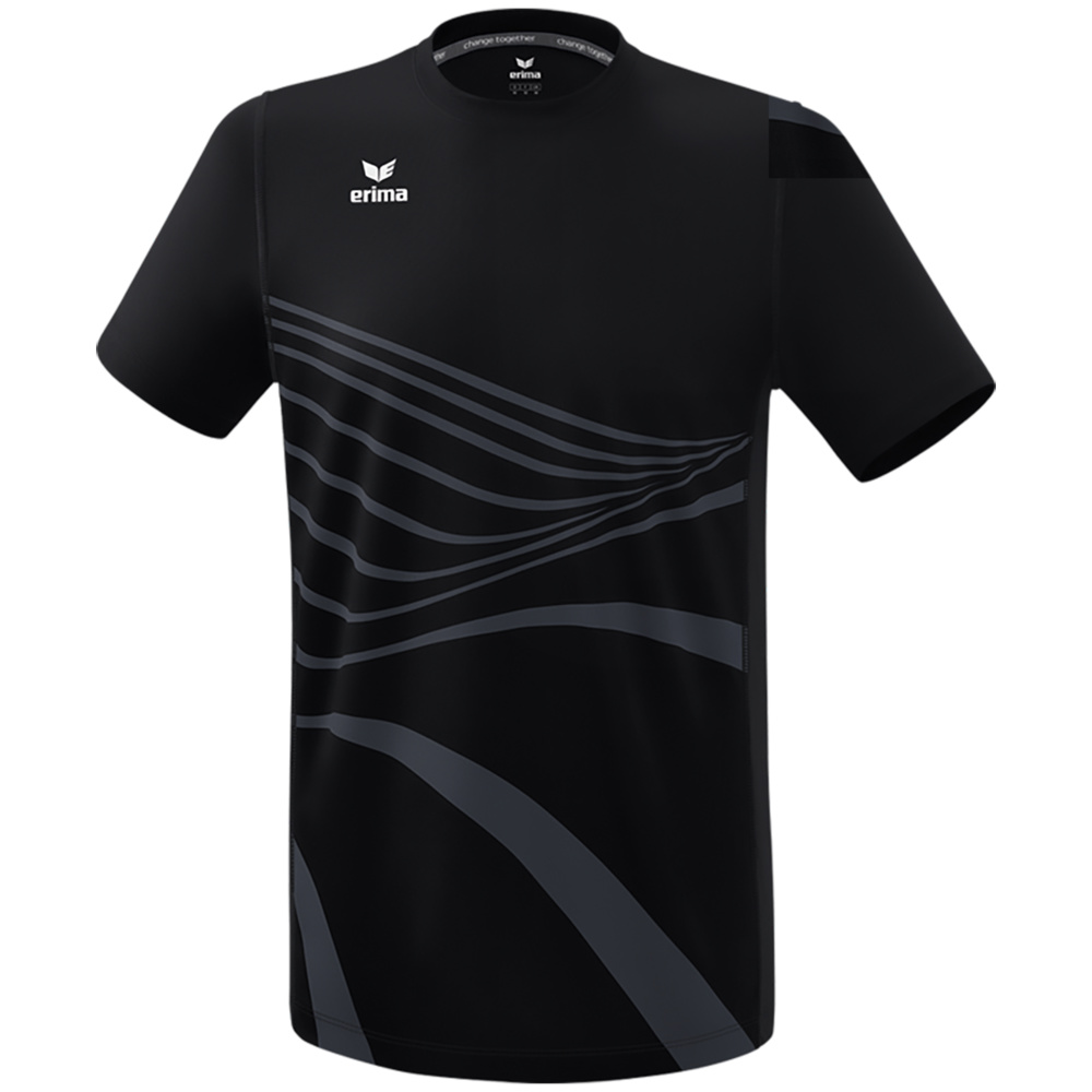 CAMISETA ERIMA RACING, NEGRA HOMBRE. S M L XL 2XL 3XL 