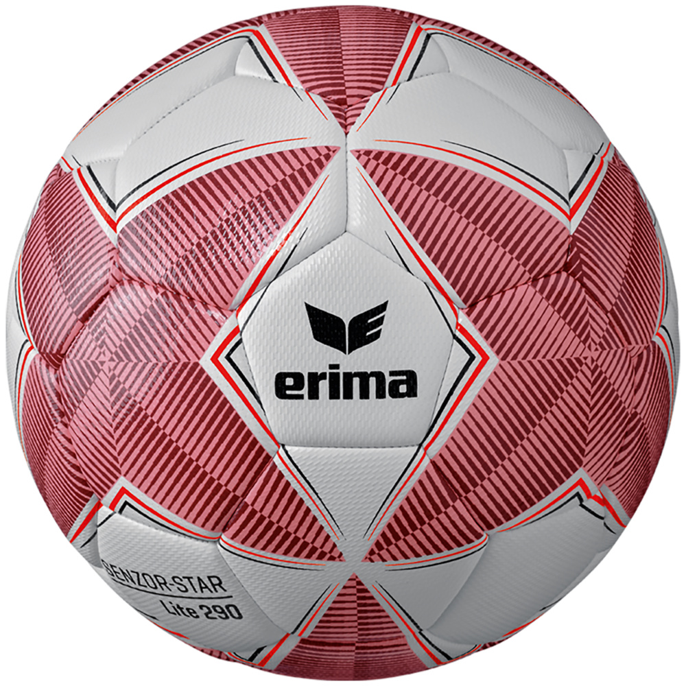 BALÓN DE FÚTBOL ERIMA SENZOR STAR LITE 290, ROJO-BURDEOS TALLA 4. TALLA 4 