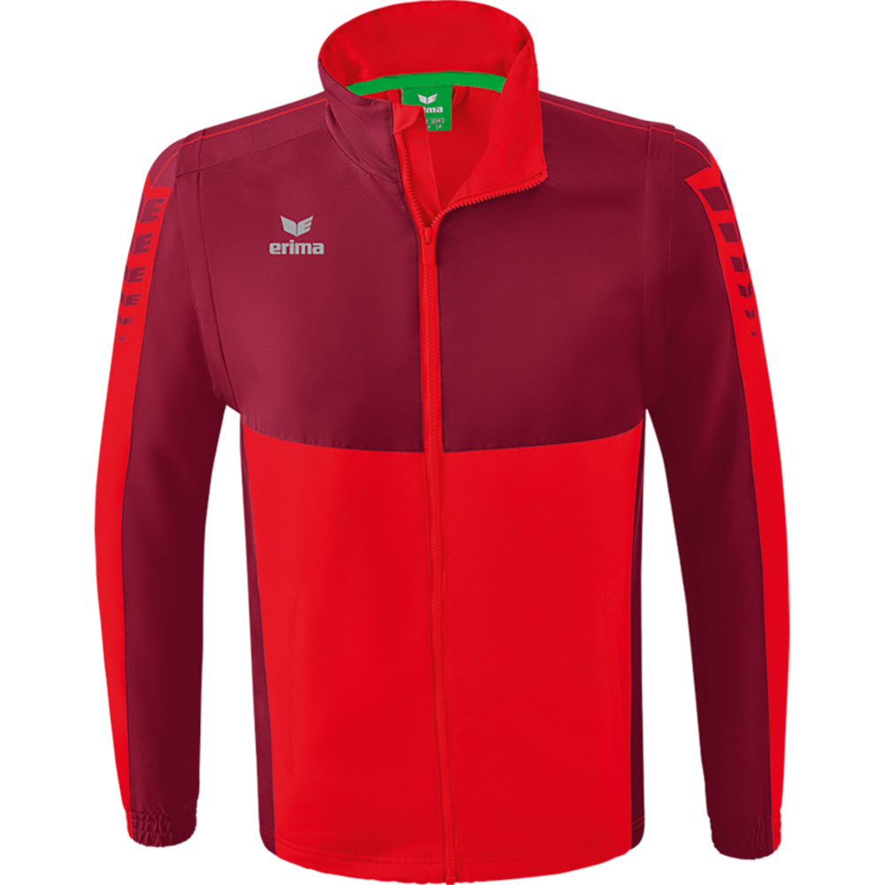 IMPERMEABLE ERIMA SIX WINGS CON MANGAS DESMONTABLES, ROJO-BURDEOS HOMBRE. S M L XL 2XL 3XL 4XL 