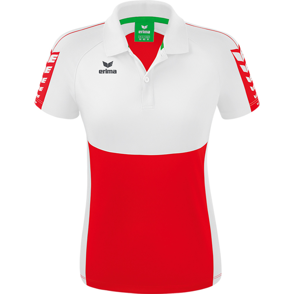 POLO ERIMA SIX WINGS, ROJO-BLANCO MUJER. 34 36 38 40 42 44 