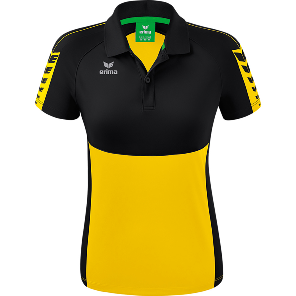 POLO ERIMA SIX WINGS, AMARILLO-NEGRO MUJER. 34 36 38 40 42 44 