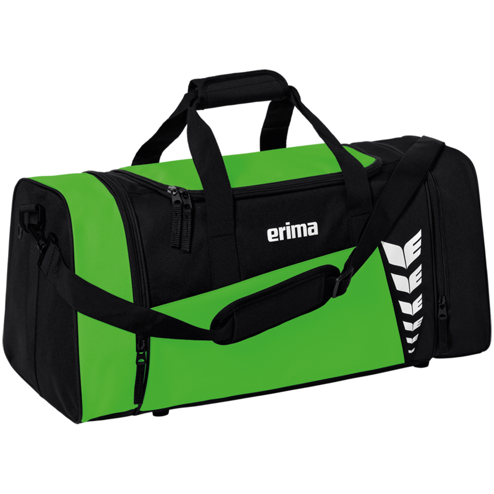 BOLSA DE DEPORTE ERIMA SIX WINGS, VERDE-NEGRA. S M L 