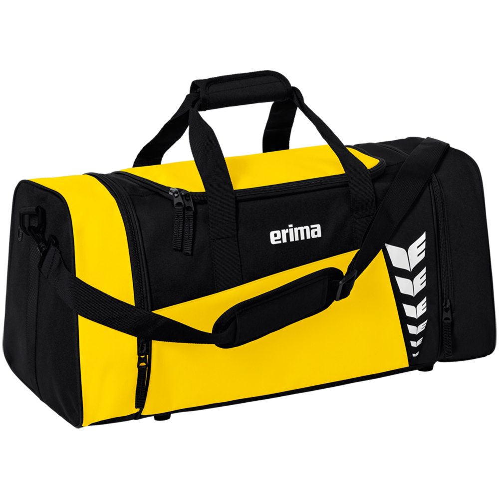 BOLSA DE DEPORTE ERIMA SIX WINGS, AMARILLA-NEGRA. S M L 