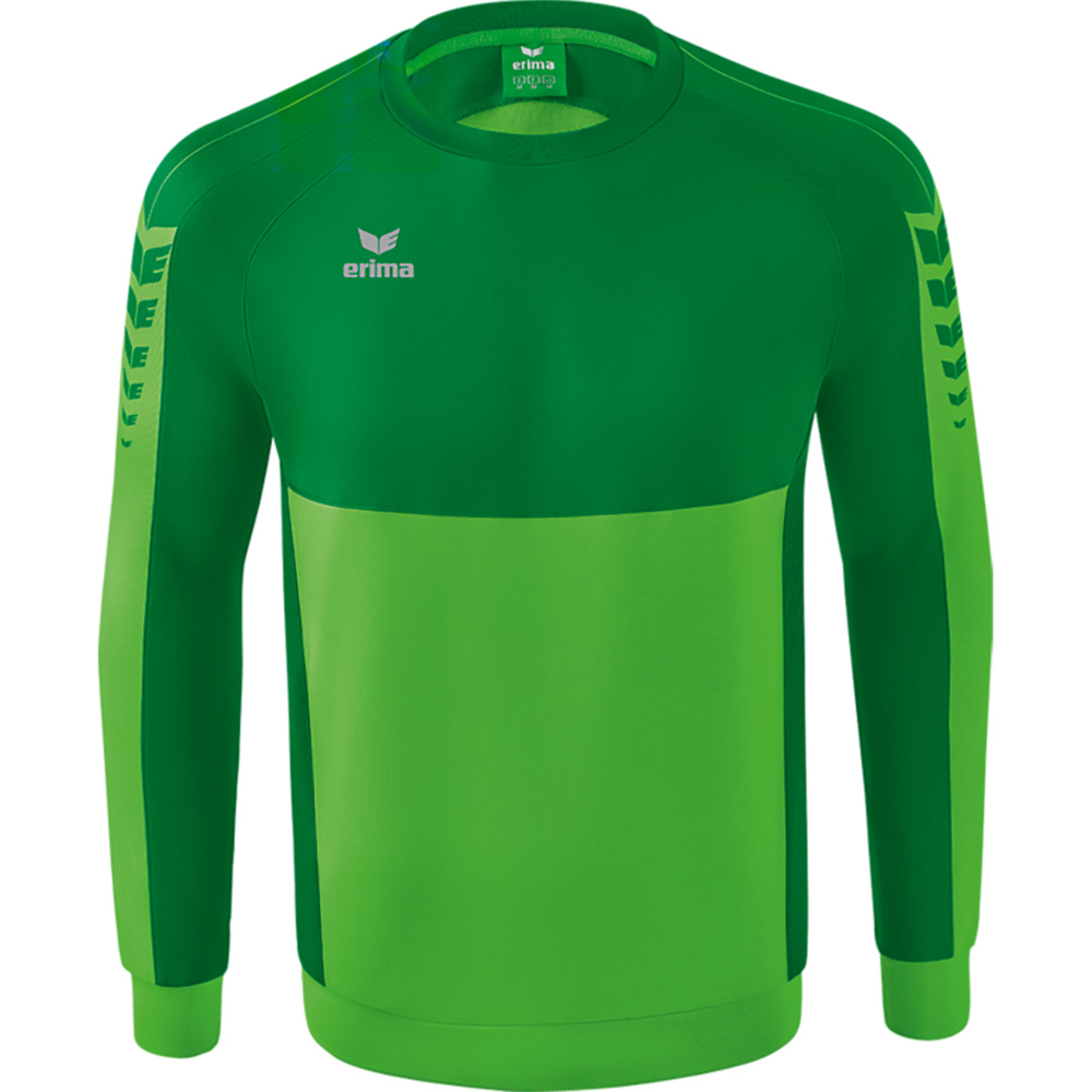 SUDADERA ERIMA SIX WINGS, VERDE-ESMERALDA HOMBRE. S M L XL 2XL 3XL 