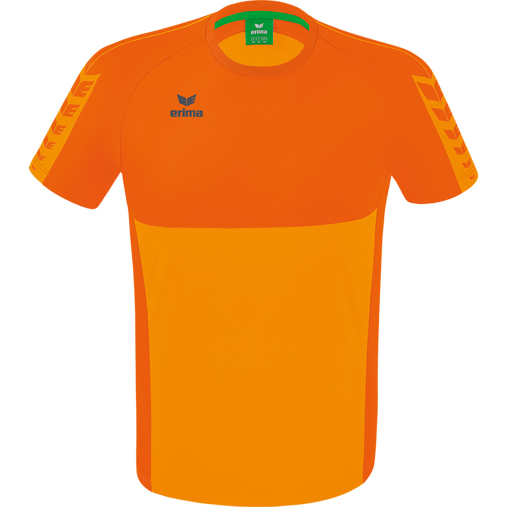 CAMISETA ERIMA SIX WINGS MANGA CORTA, NARANJA-NARANJA HOMBRE. S M L XL 2XL 3XL 