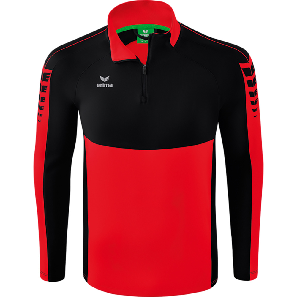 SUDADERA ERIMA SIX WINGS TRAINING TOP, ROJA-NEGRA NIÑO. 128 140 152 164 