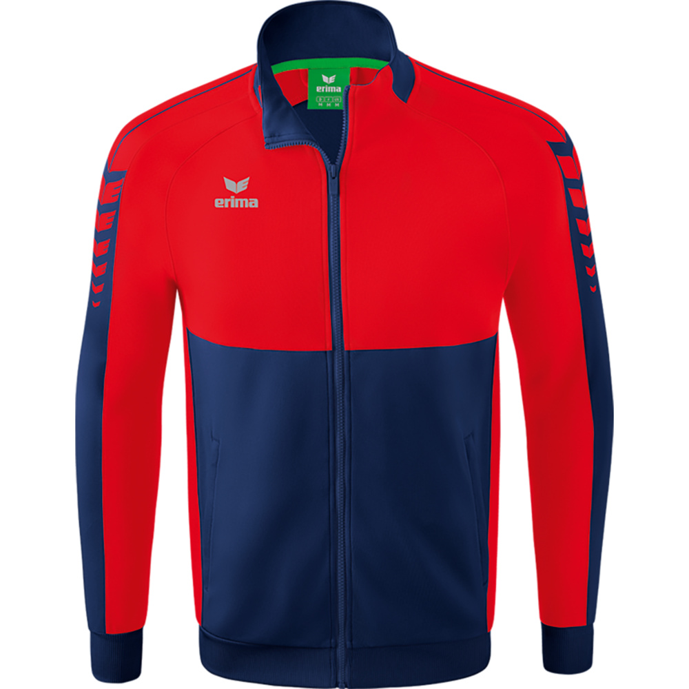 CHAQUETA ERIMA SIX WINGS WORKER, MARINO-ROJA HOMBRE. S M L XL 2XL 3XL 