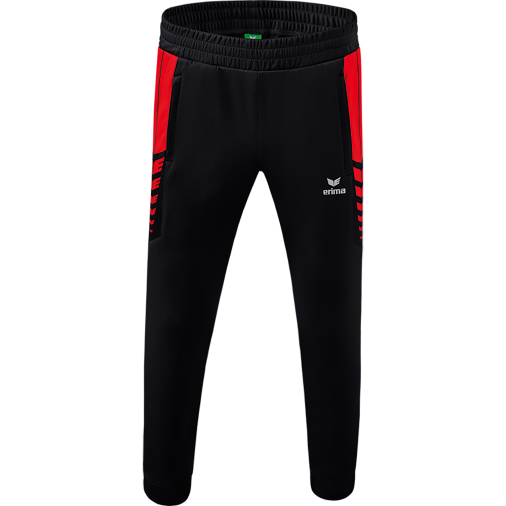 PANTALÓN ERIMA SIX WINGS WORKER PANTS, NEGRO-ROJO HOMBRE. S M L XL 2XL 3XL 