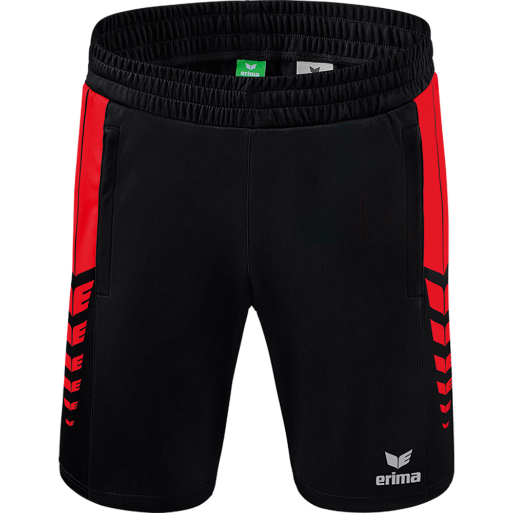 SHORT ERIMA SIX WINGS WORKER, NEGRO-ROJO NIÑO. 116 128 140 152 164 