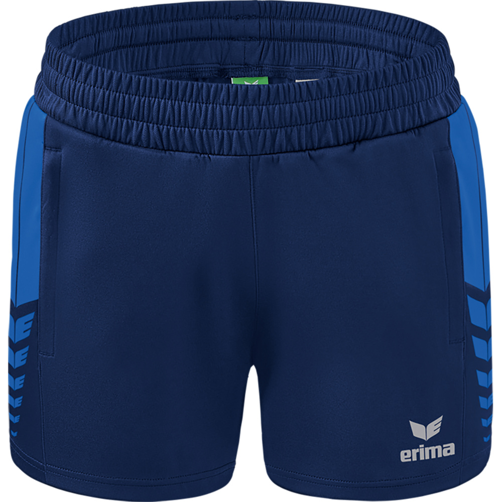 SHORT ERIMA SIX WINGS WORKER, MARINO-ROYAL MUJER. 34 36 38 40 42 44 