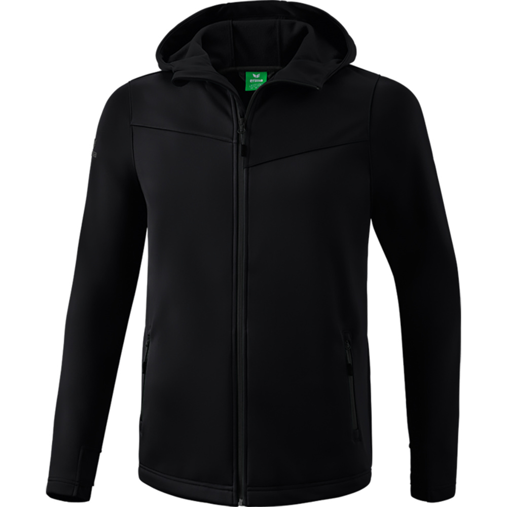 CHAQUETA SOFTSHELL ERIMA PERFORMANCE, NEGRA NIÑO. 128 140 152 164 