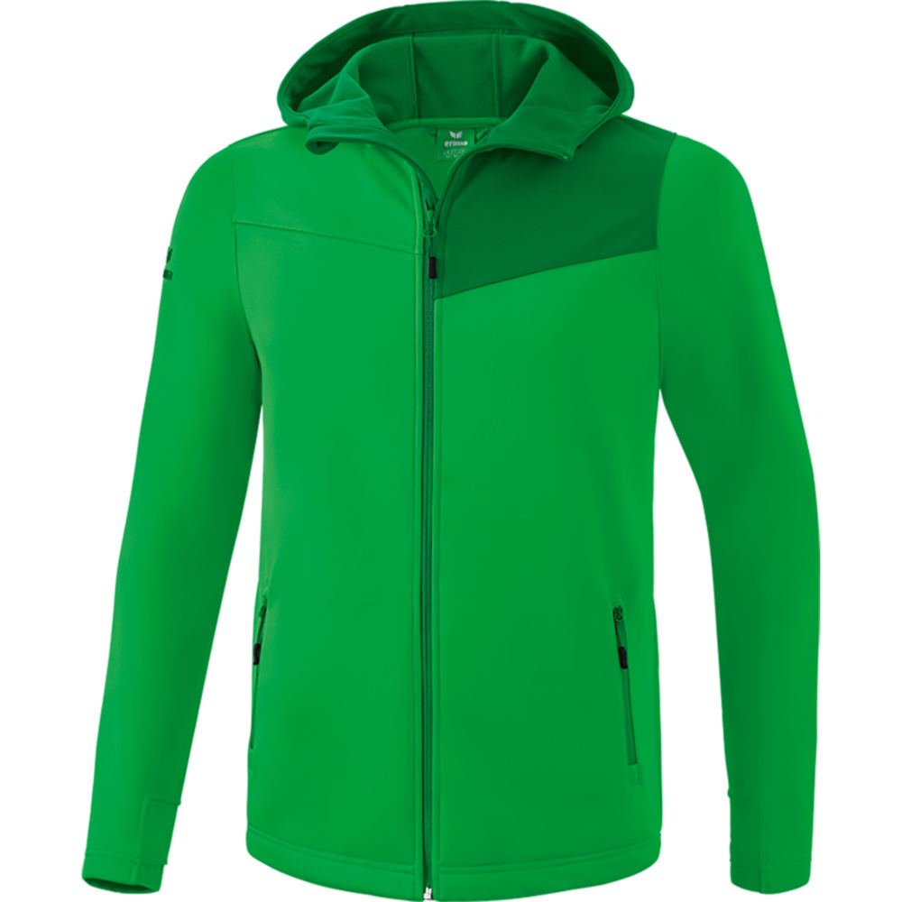 CHAQUETA SOFTSHELL ERIMA PERFORMANCE, VERDE-ESMERALDA HOMBRE. S M L XL 2XL 3XL 