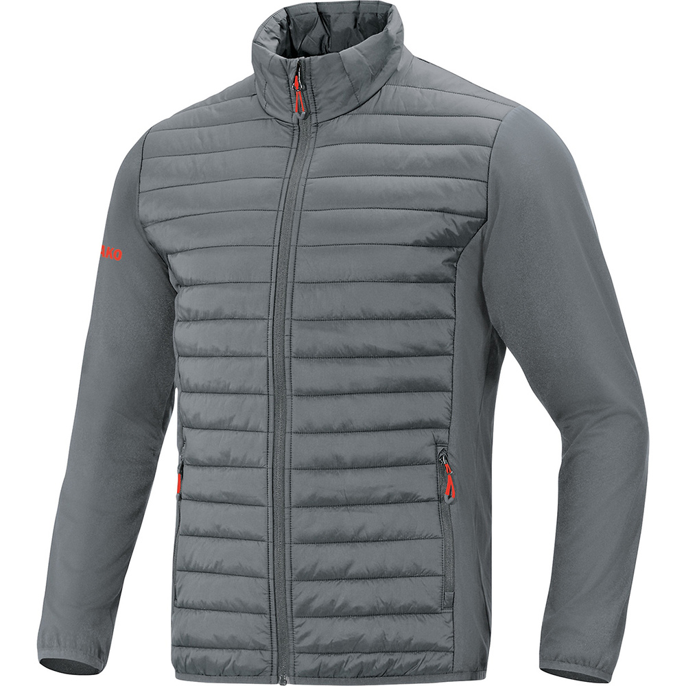 CHAQUETA HÍBRIDA JAKO PREMIUM, GRIS PIEDRA HOMBRE. S M 2XL 3XL 