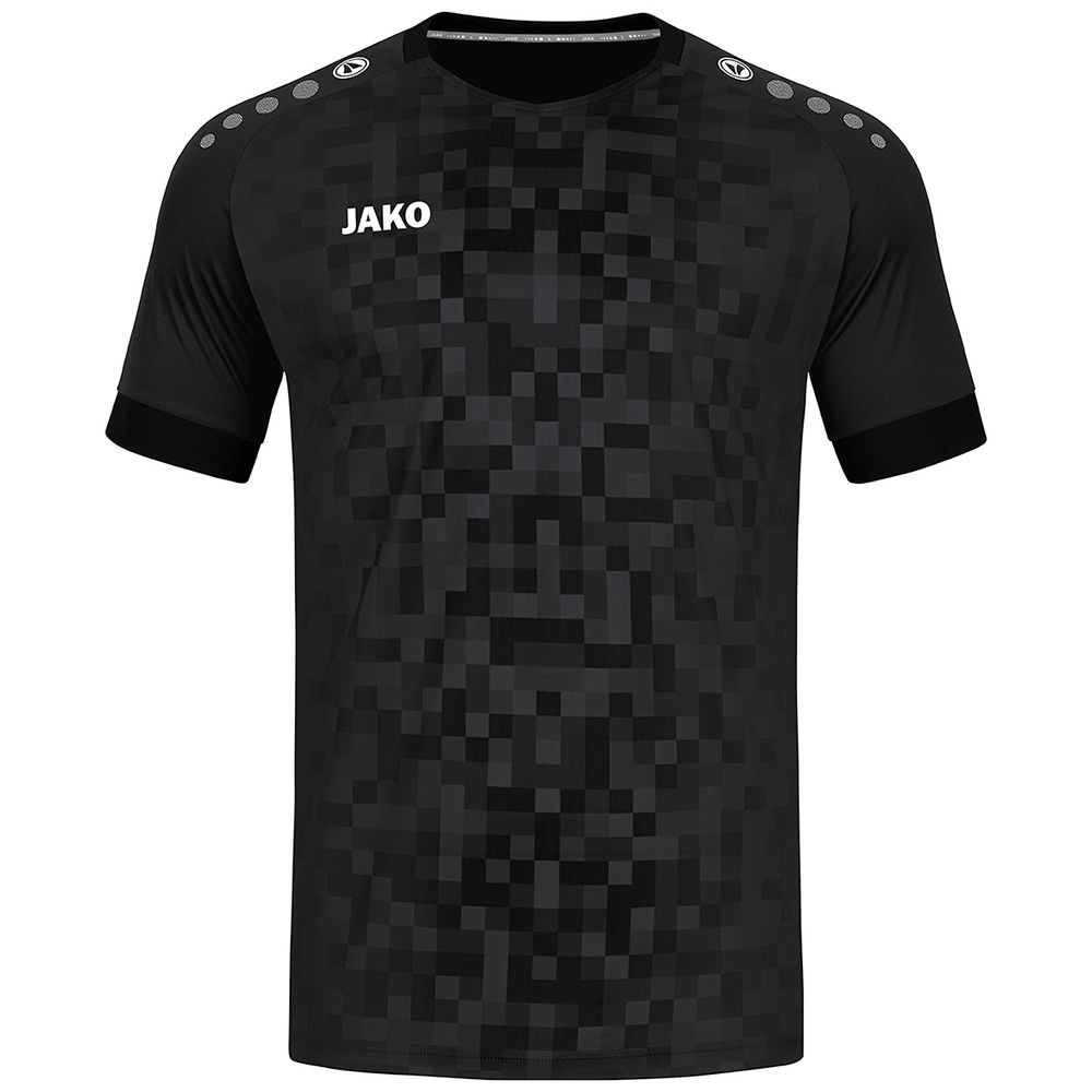 CAMISETA MANGA CORTA JAKO PIXEL, NEGRA UNISEX. S M L XL 2XL 