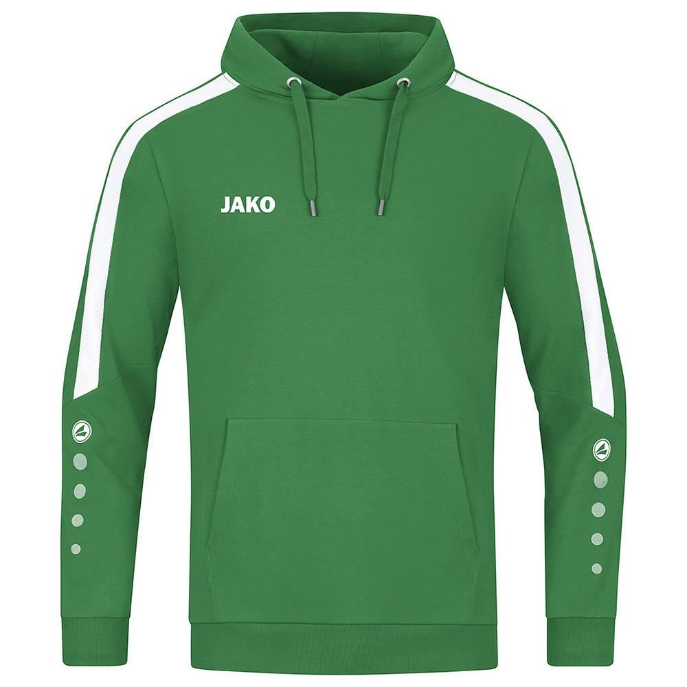 SUDADERA CON CAPUCHA JAKO POWER, VERDE-BLANCA MUJER. 34 36 38 40 42 44 