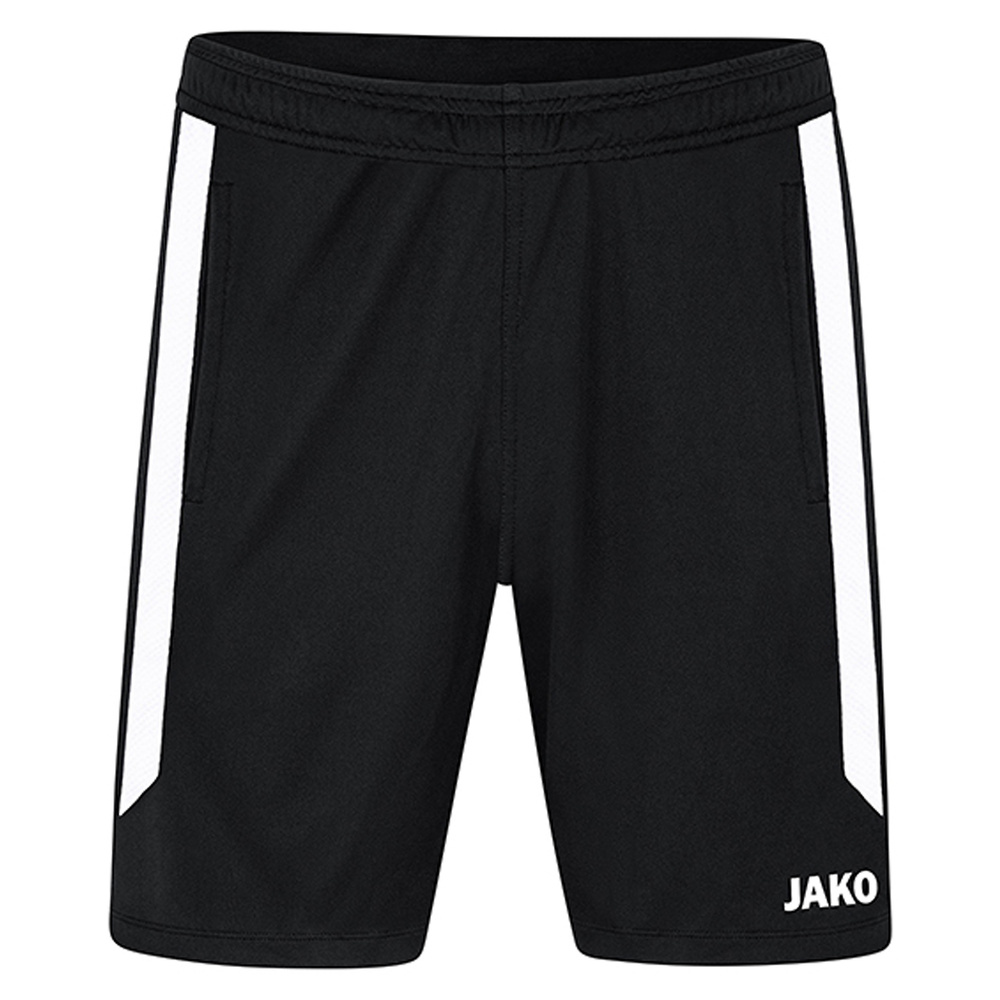 SHORTS DE OCIO JAKO POWER, NEGRO-BLANCO NIÑO. 128 140 152 164 