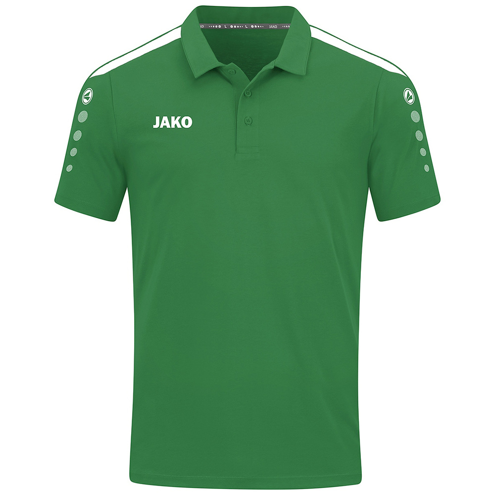 POLO JAKO POWER, BLANCO-NEGRO HOMBRE. S M L XL 2XL 3XL 4XL 