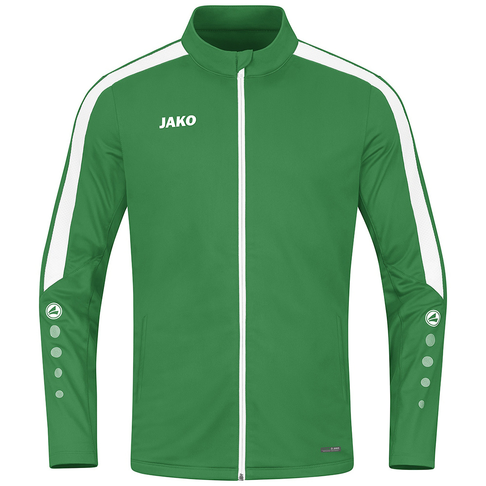 CHAQUETA JAKO POWER POLIÉSTER, VERDE-BLANCA NIÑO. 116 128 140 152 164 