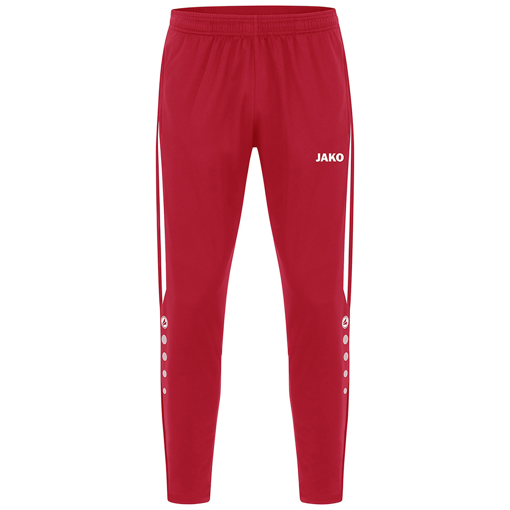 PANTALÓN JAKO POWER POLIÉSTER, ROJO-BLANCO NIÑO. 116 128 140 152 164 