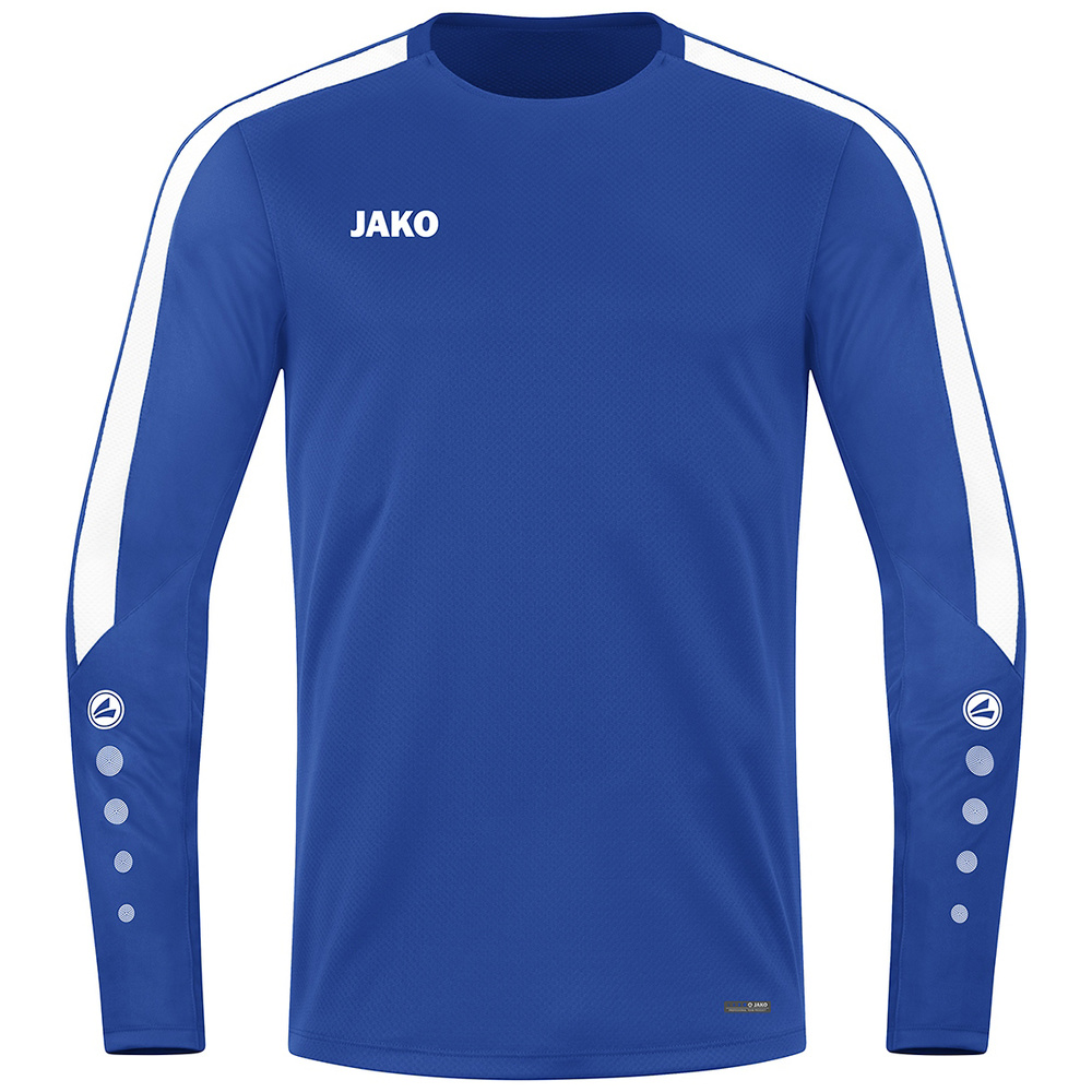 SUDADERA JAKO POWER, ROYAL-BLANCA NIÑO. 116 128 140 152 164 