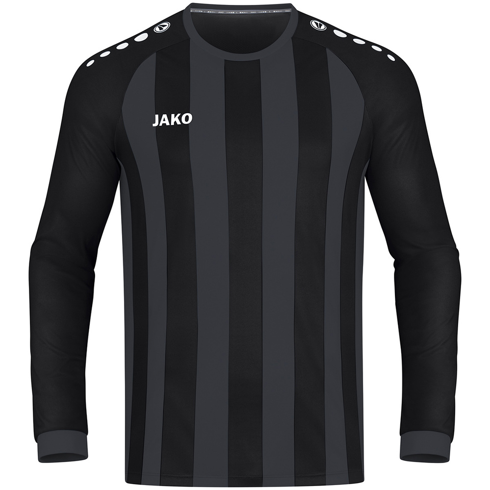 CAMISETA JAKO INTER MANGA LARGA, NEGRA-ANTRACITA HOMBRE. S M L XL 2XL 