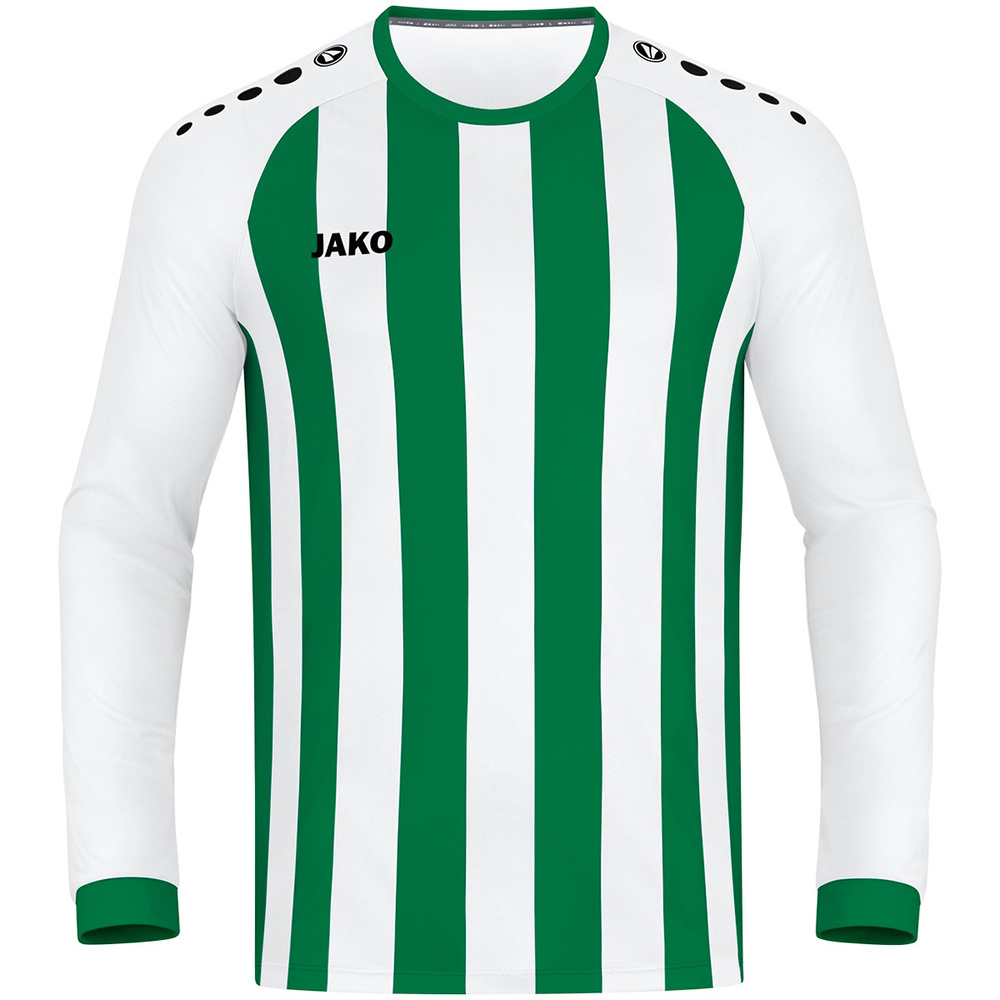 CAMISETA JAKO INTER MANGA LARGA, BLANCA-VERDE HOMBRE. S M L XL 2XL 