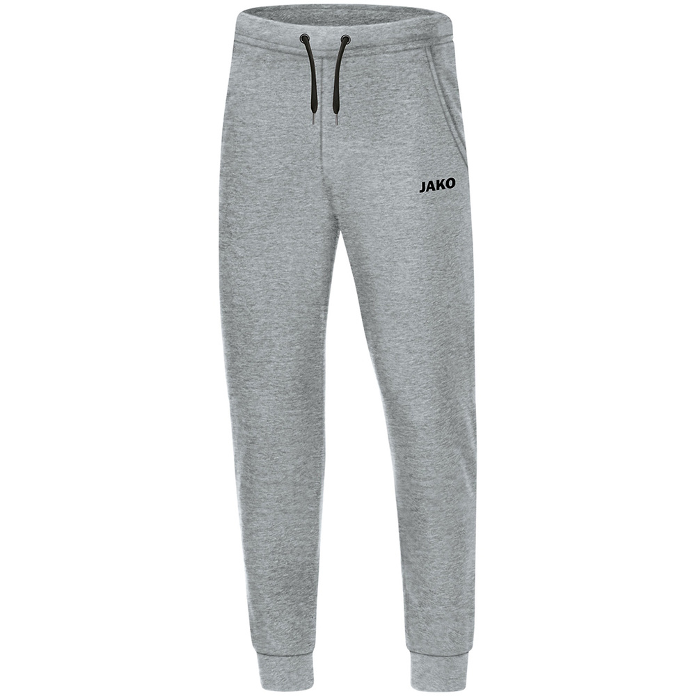 PANTALÓN DE JOGGING JAKO BASE CON PUÑOS, GRIS MELANGE NIÑO. 128 140 152 164 