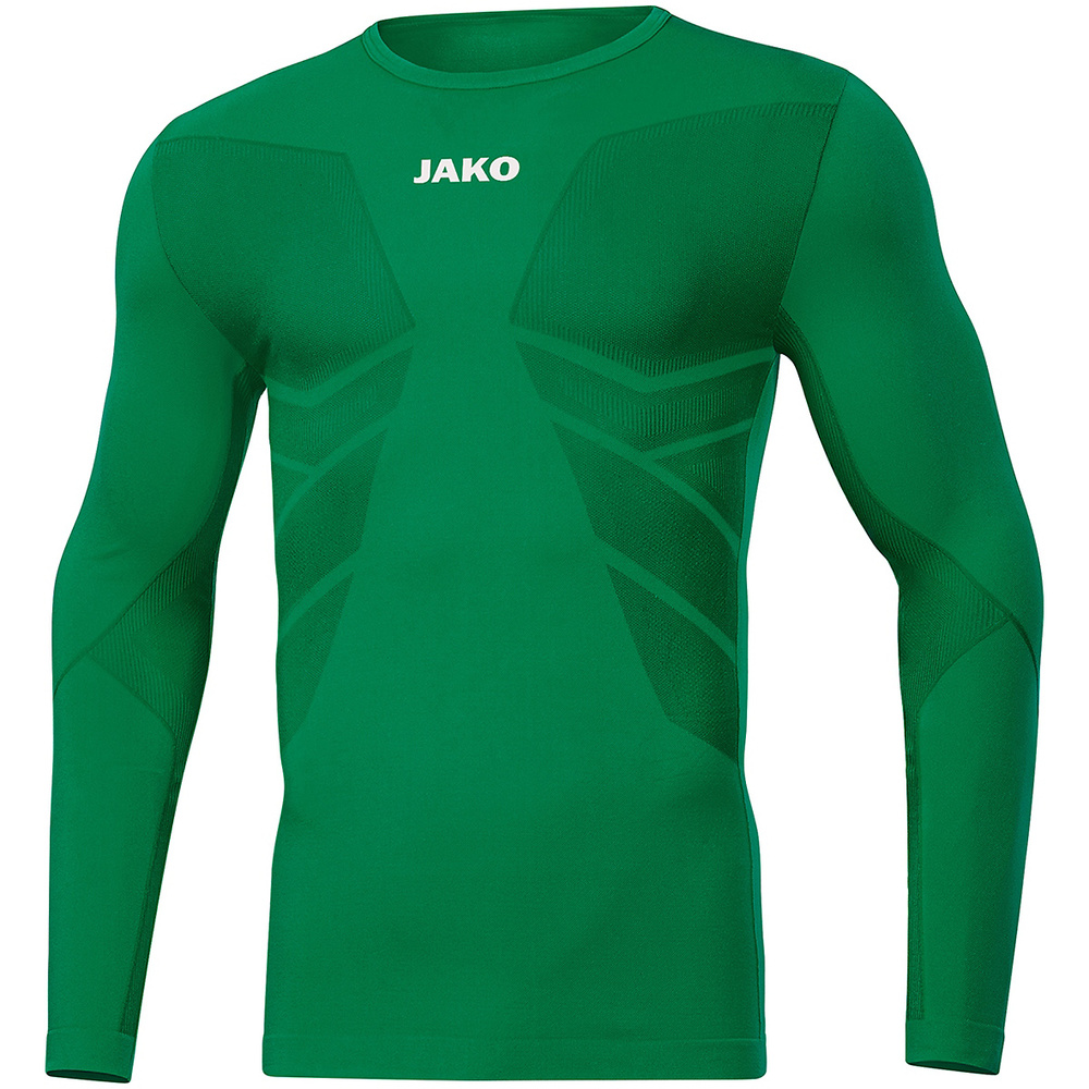 CAMISETA MANGA LARGA JAKO CONFORT RECICLADA, VERDE HOMBRE. S M L XL 2XL 