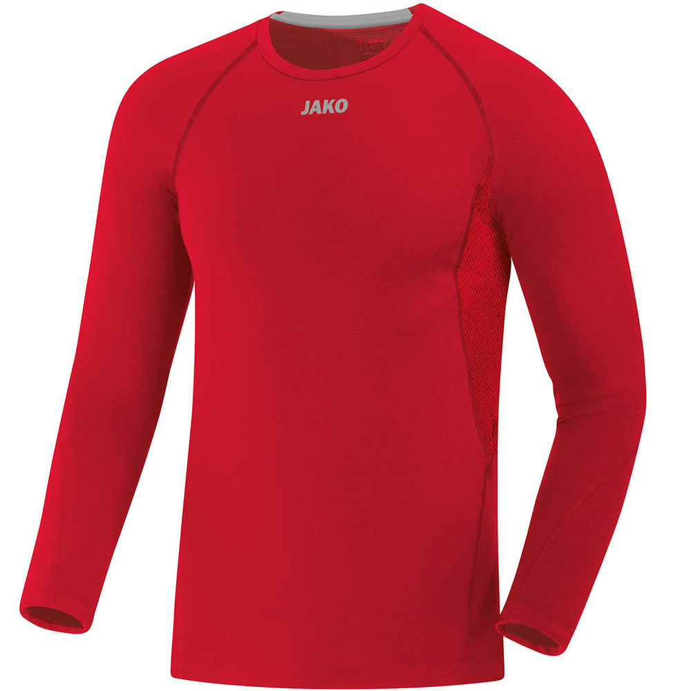 CAMISETA INTERIOR MANGA LARGA JAKO COMPRESSION 2.0, ROJA HOMBRE. XS S M L XL 2XL 