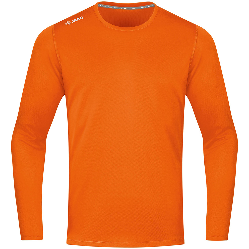 CAMISETA JAKO RUN 2.0 MANGA LARGA, NARANJA NEÓN HOMBRE. S M L XL 2XL 3XL 