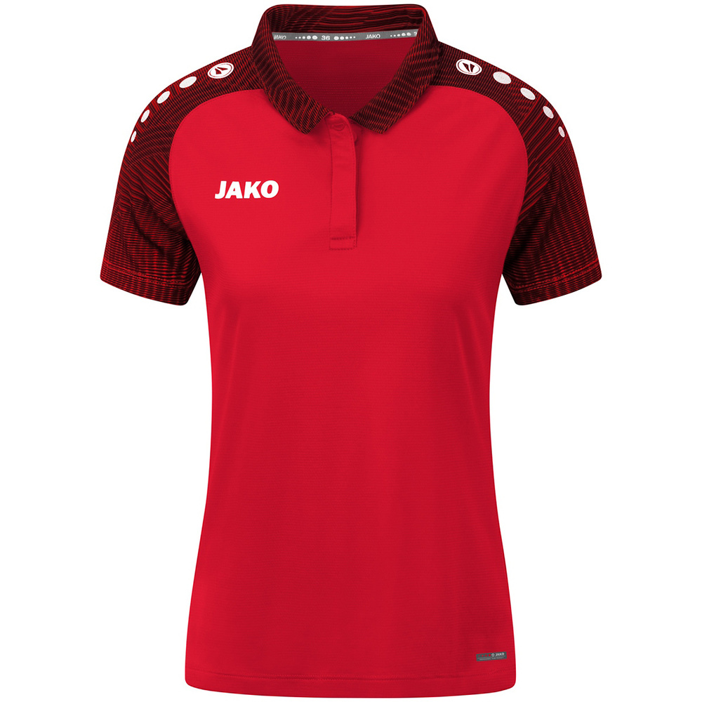 POLO JAKO PERFORMANCE, ROJO-NEGRO MUJER. 34 