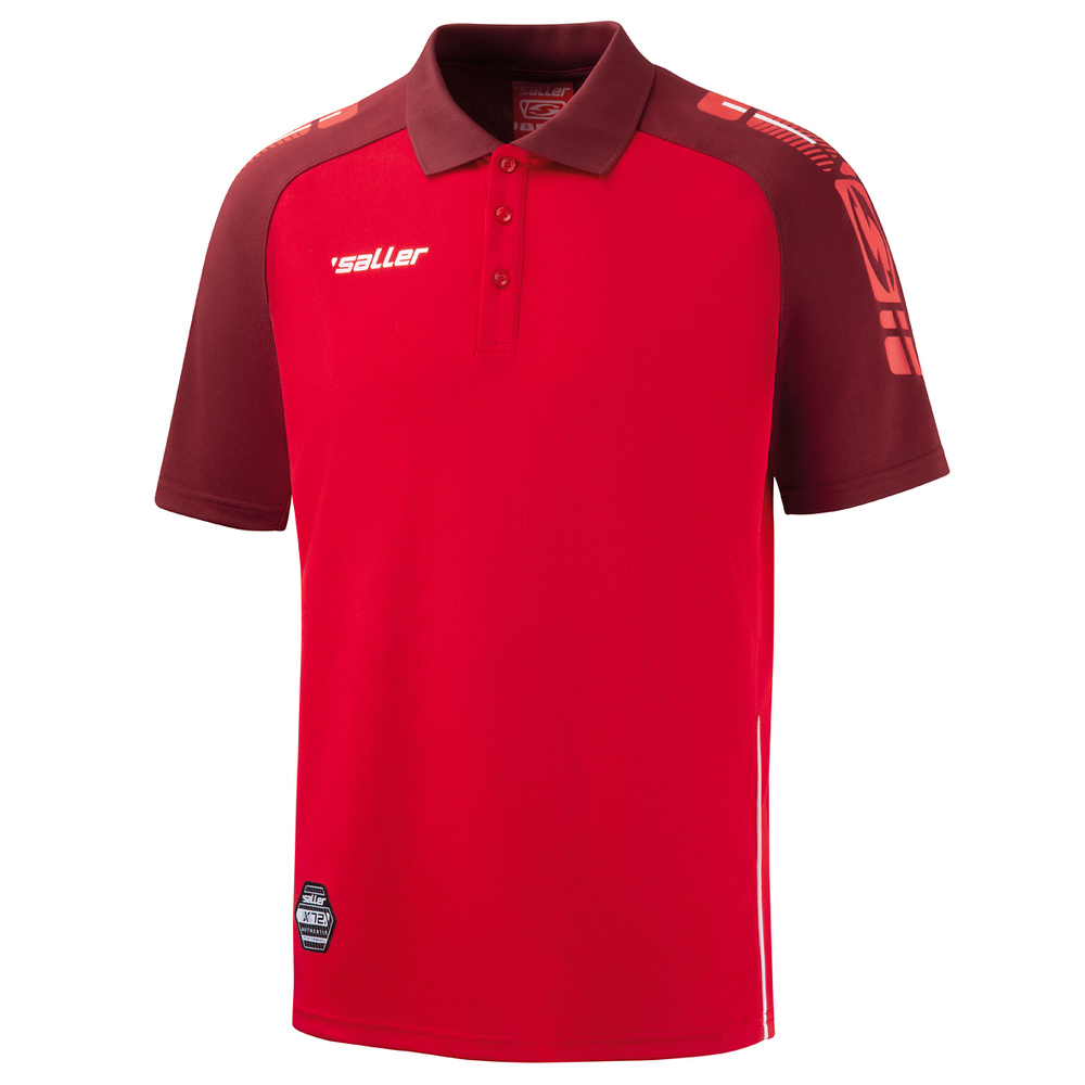 POLO SALLERX.72, ROJO-BURDEOS-BLANCO UNISEX. XS S M L XL 2XL 3XL 