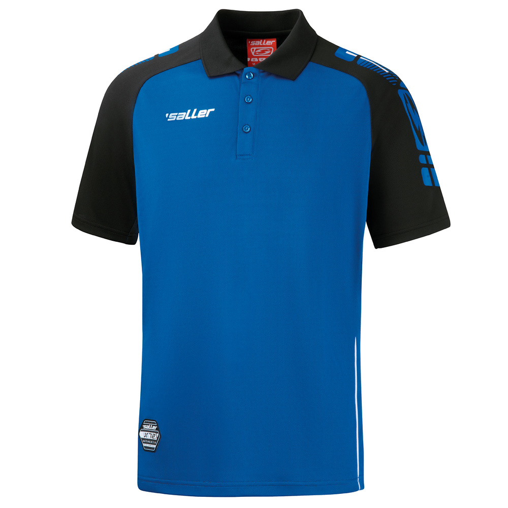 POLO SALLERX.72, ROYAL-NEGRO-BLANCO UNISEX. XS S M L XL 2XL 3XL 