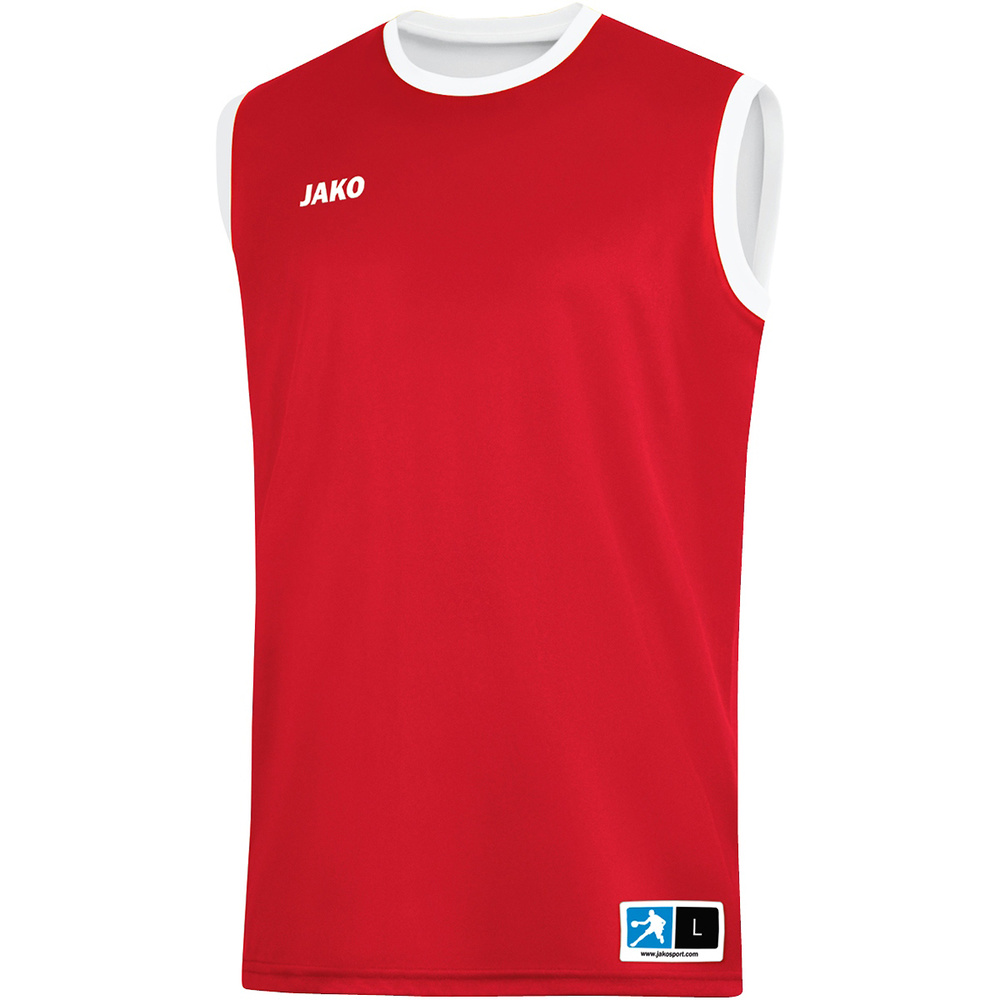 CAMISETA REVERSIBLE JAKO CHANGE 2.0, ROJA-BLANCA HOMBRE. S M L XL 2XL 3XL 