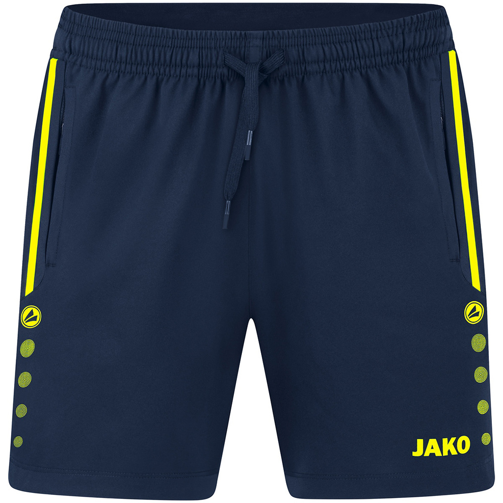 SHORT JAKO ALLROUND, MARINO-AMARILLO NEÓN MUJER. S 