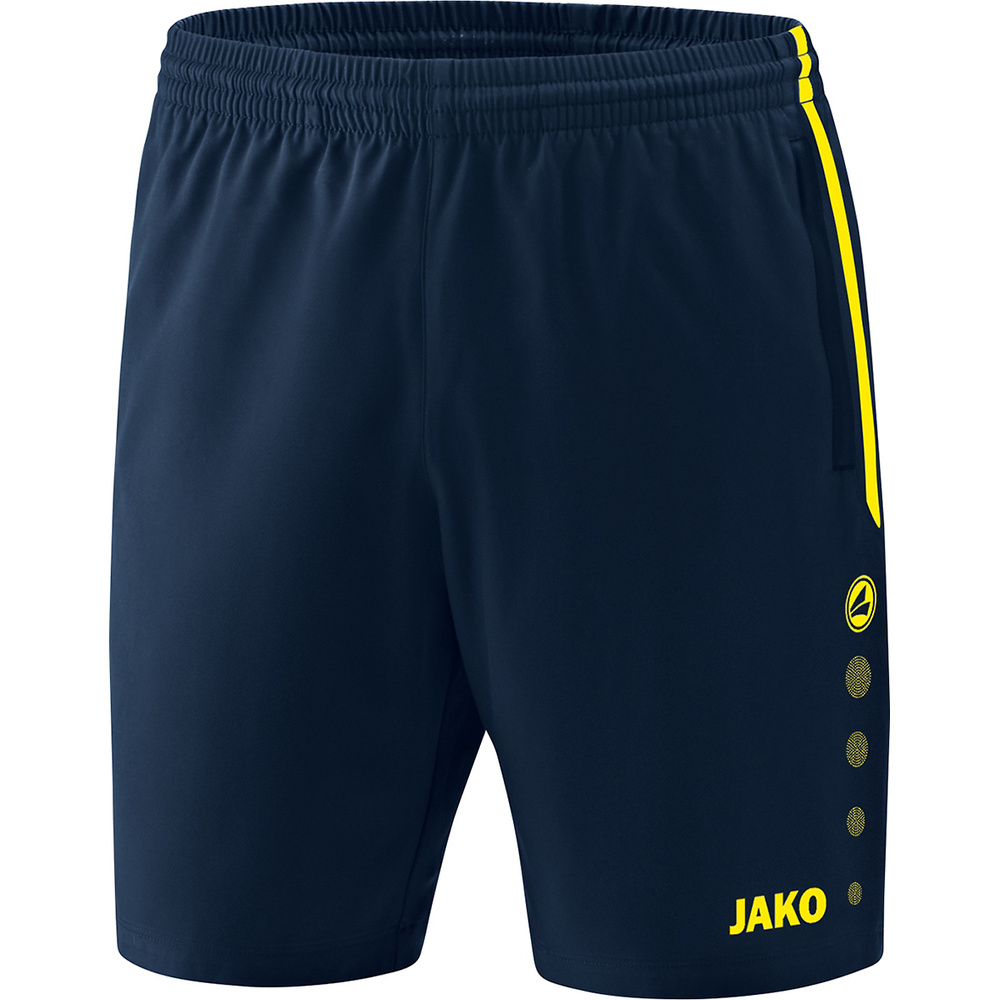 SHORT JAKO COMPETITION 2.0, MARINO-AMARILLO NEÓN HOMBRE. S M L XL 2XL 3XL 4XL 