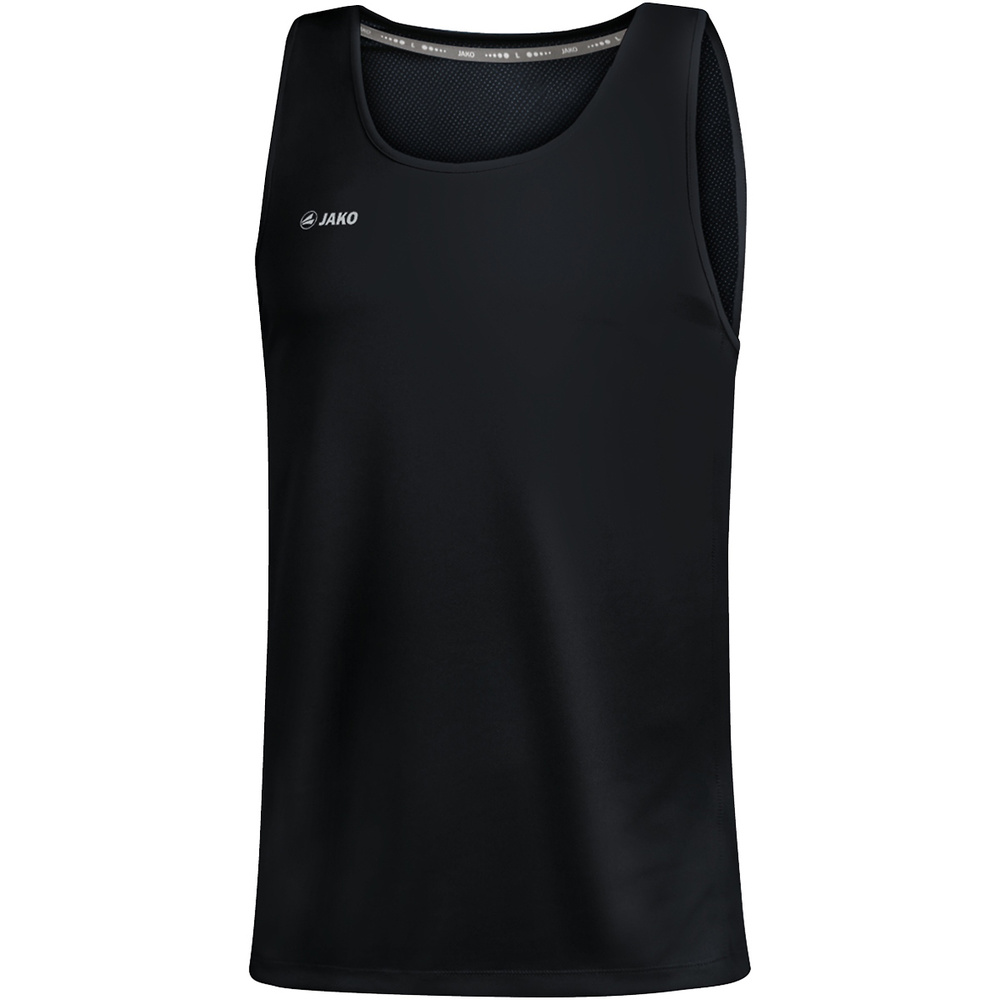 CAMISETA JAKO RUN 2.0 SIN MANGAS, NEGRA NIÑO. 128 140 152 164 