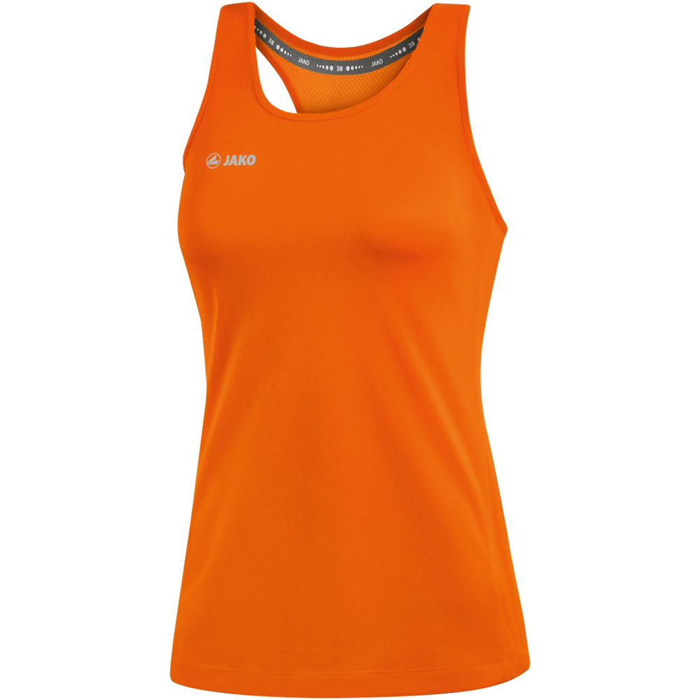 CAMISETA JAKO RUN 2.0 SIN MANGAS, NARANJA NEÓN MUJER. 34 36 38 40 42 44 